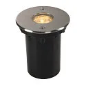 SLV LED Gulvindbygningslampe DASAR LED LV Udendørslampe, rund, rustfrit stål 316, 40°, 6W, PowerLED, 3000K, IP67