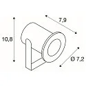 SLV LED Gulvspot DASAR PROJECTOR LED Udendørsspot, 12-24V, 7W, 40°, 3000K, IP68, rustfri