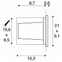 SLV BRICK, Udendørs Vægindbygningslampe, LED, 3000K, rustfrit stål, 230V, IP67, 10W, 950lm