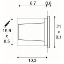 SLV BRICK, Udendørs Vægindbygningslampe, LED, 3000K, rustfrit stål, 230V, IP67, 10W, 850lm