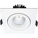 Indbygningslampe VELIA TILT firkantet IP44, hvid mat  11W 650lm 2700K