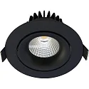 recessed luminaire VELIA TILT round IP44, black matt dimmable 11W 740lm 3000K