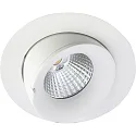 Indbygningslampe VELIA LARGE TILT IP44, hvid mat dæmpbar 11W 650lm 2700K
