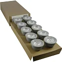 LED lyskilde 10 stk. GU10 4,8W 380lm 3000K 36° dæmpbar opal