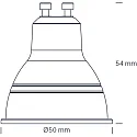 SLV LED lyskilde 10 stk. GU10 4,8W 380lm 4000K 36° dæmpbar opal