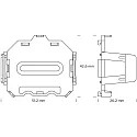 SLV mounting bracket BOX, blue
