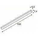 SLV BENA LED Loftlampe, 150cm, hvid, 3000K