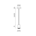ACB pendant suspension PAMELA 3913, black