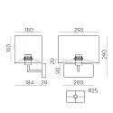 ACB wall luminaire ROMEO 16/3971 E27 IP20, nickel matt