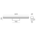 ACB Spejllampe DUNE 16/3992-60 IP44, chrom, opal