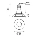 Loftlampe ANTENA 3788/10 GU10 IP20, sort dæmpbar