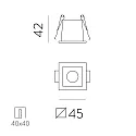 ACB Indbygningslampe INVISIBLE 3980/45 IP20, hvid 3W 170lm 3000K 36° 36°