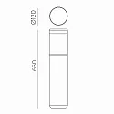 ACB Pælelampe BRISK 2085 IP65, antracit
