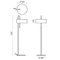 ACB Standerlampe CLIP 8178 med afbryder E27 IP20, sort