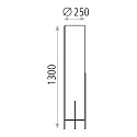 ACB Standerlampe NAOS 130 med afbryder E27 IP20, guld 