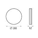 ACB LED bathroom and outdoor luminaire MADISON 3497/28, IP54, 24W 3000-6500K 1989lm, white, Standard On-Off