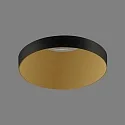 ACB Recessed luminaire EINAR 3558/8 with collar cover, GU10 max. 10W (LED), black matt / gold