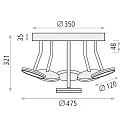 ACB Loftlampe CORVUS IP20, sort 