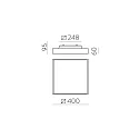 ACB Loftlampe OPORTO 3973/40 med diffuser IP20, hvid