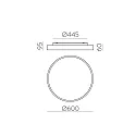 Loftlampe ROMA 3974/60 med diffuser IP20