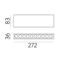 ACB ceiling luminaire INVISIBLE 3980/272 IP20, white