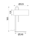 ACB table lamp CLIP 8178 with switch E27 IP20, white