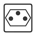 Indsats til Udendørs Energikolonne (ALB-6244.../-662409) - Beskyttende kontaktstik IP44 / CH - Type J