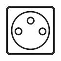 Indsats til Udendørs Energikolonne (ALB-6244.../-662409) - Beskyttende kontaktstik IP 44 / F og B - Type E