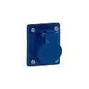 Inset for Outdoor Energy column (ALB-6244.../-662409) - CEE built-in socket IP54, blue, aslant, 3 pole, 16A, 230V