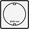 Tomt felt hul 68mm
