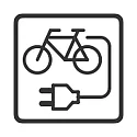 stikkontakt E-BIKE TYPE GERMAN (NO 4417 /-19) med dæksel, E-cykel version, grøn, grå