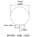 Albert Kuglelampe PLUG-N-PLAY Ø 500MM med lampefatning E27 IP65, antracit, meleret