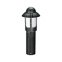 Sokkellampe Landstil Natvagt Type nr. 0531, IP44, højde 50cm, E27 QA55 maks. 57W, Støbt aluminium / Opalglas, sort