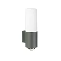 LED Outdoor Wall luminaire Type No. 0277 with motion sensor, IP44, 10W 3000K 900lm, cast alu opal, dimmable, anthracite
