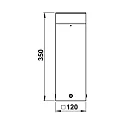 Albert socket luminaire TYPE NO 2292 square, short, switchable IP54, anthracite