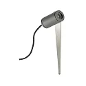 LED Jordspyd lampe Type nr. 2433, IP54, rund, 230V AC/DC, 4W 3000K 230lm, svingbar, Støbt alu / Sikkerhedsglas, antracit