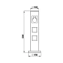 Albert Udendørs Energikolonne tom Type nr. 4405, IP54, maks. 3  indsatser, uden belysning, uden Skiftefunktion, antracit
