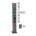 Albert Udendørs Energikolonne tom Type nr. 4409, IP54, maks. 7 valgfri indsatser, uden belysning, uden Skiftefunktion, antracit