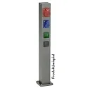 Albert Udendørs Energikolonne tom Type nr. 4409, IP54, maks. 7 valgfri indsatser, uden belysning, uden Skiftefunktion, antracit
