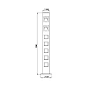 Albert Udendørs Energikolonne tom Type nr. 4409, IP54, maks. 7 valgfri indsatser, uden belysning, uden Skiftefunktion, antracit