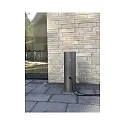 Udendørs Sokkelkolonne låsbar Type nr. 4410, IP54, 2 Schuko stikkontakter + kabeludgang, uden Skiftefunktion, antracit
