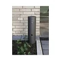Udendørs Sokkelkolonne låsbar Type nr. 4410, IP54, 2 Schuko stikkontakter + kabeludgang, uden Skiftefunktion, antracit