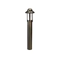 Pullertlampe Landstil Natvagt Type nr. 2025, IP44, højde 90cm, E27 QA55 maks. 57W, Støbt aluminium / Opalglas, brun-messing