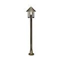 Gulvlampe Landstil Kegeltag moderne Type nr. 4126, 125cm, IP44, E27 QA55 maks. 57W, Støbt alu / klar, brun-messing