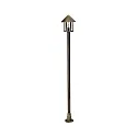 Mastlampe Landstil Kegeltag moderne 1-flamme Type nr. 4127, 183cm, IP44, E27 QA55, Støbt alu / Akryl klar, brun-messing