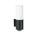 LED Outdoor Wall luminaire Type No. 0277 with motion sensor (Type No. 2278), IP44, 10W 3000K 900lm, cast alu, dimmable, black
