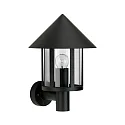 Udendørs Væglampe Type nr. 1824, med vægbeslag, IP44, E27 QA55 maks. 57W, Støbt aluminium / Akrylglas klar, sort matt