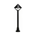 Gulvlampe Type nr. 2031, IP44, E27 QA55 maks. 57W, Støbt aluminium / Opalglas, sort matt