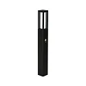 Pullertlampe Type nr. 2066 med bevægelsesdetektor 90°, IP44, 90cm, E27 maks. 20W (LED), Støbt alu / Opalglas, sort matt