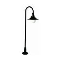 Gulvlampe Type nr. 2081, højde 120cm, IP44, E27 QA55 maks. 57W, Støbt aluminium / Opalglas, sort matt